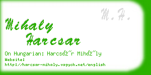 mihaly harcsar business card